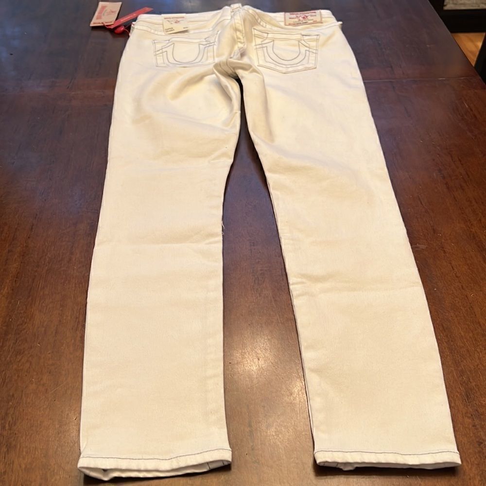 True Religion Super Skinny Ankle Optic White Gray Anvl SN size 29 NWT - Picture 4 of 14